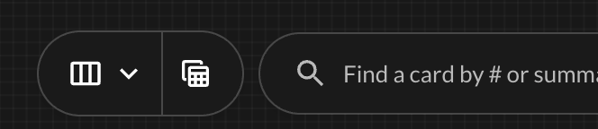 Canvas toolbar with Progress Boards team picker and search field to find a card by number or summary